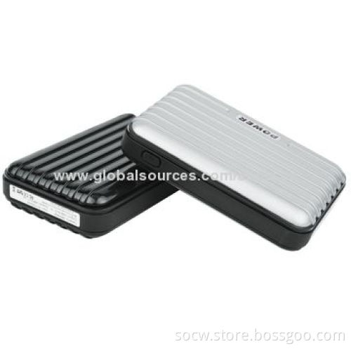 Luggage with unique mobile phone chargers, 8,800mAh standard battery charger with high-quality